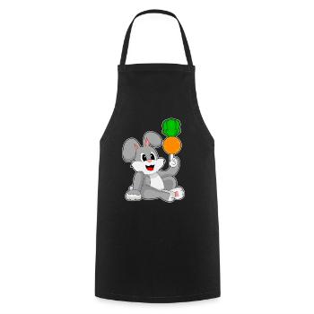 Rabbit carrot - Cooking Apron - black - Front - AI Model Male 185 dark (185cm)