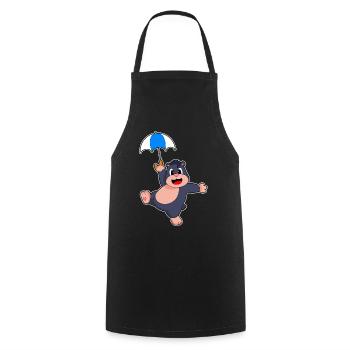 Mole Umbrella - Cooking Apron - black - Front - AI Model Male 185 dark (185cm)
