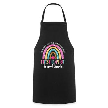 Zweite Klasse Rainbow Girls Jungen Lehrerteam 2. - Kochschürze - Schwarz - Vorne - AI Model Male 185 dark (185cm)