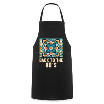 80s Themed Party Back to the 80s Costume - Cooking Apron - black - Front - AI Model Male 185 dark (185cm)