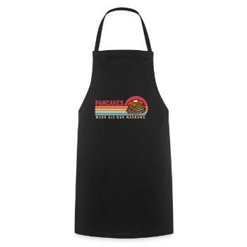 Pfannkuchen mehr als Nahrung Rezepte Flapjack - Kochschürze - Schwarz - Vorne - AI Model Male 185 dark (185cm)