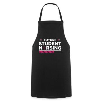 Futur étudiant en école d’infirmières - Tablier de cuisine - noir - Devant - AI Model Male 185 dark (185cm)