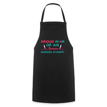 Proud design of nursing student mom - Cooking Apron - black - Front - AI Model Male 185 dark (185cm)