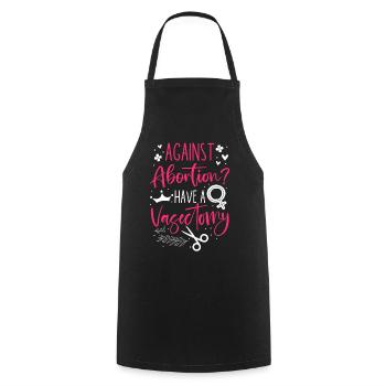 Féministe contre l’avortement ? Avoir un - Tablier de cuisine - noir - Devant - AI Model Male 185 dark (185cm)