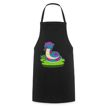 Snake Glasses - Cooking Apron - black - Front - AI Model Male 185 dark (185cm)