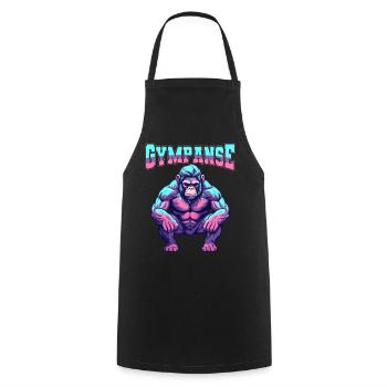 Gympanse Bodybuilding Weight Training Fitness Memes - Cooking Apron - black - Front - AI Model Male 185 dark (185cm)