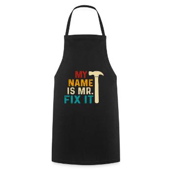 Mein Name Ist Mr. Fix It - Kochschürze - Schwarz - Vorne - AI Model Male 185 dark (185cm)