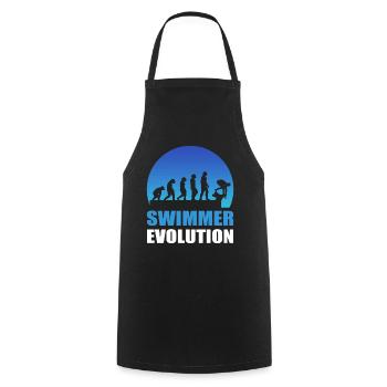 Schwimmen Professioneller Schwimmer - Kochschürze - Schwarz - Vorne - AI Model Male 185 dark (185cm)