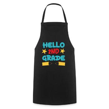 Second Grade Rainbow Girls Boys Teacher Team 2nd - Cooking Apron - black - Front - AI Model Male 185 dark (185cm)