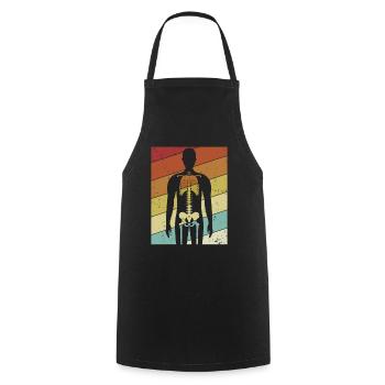 Retro Radiology Nurse X-Ray Technician Radiologist - Cooking Apron - black - Front - AI Model Male 185 dark (185cm)