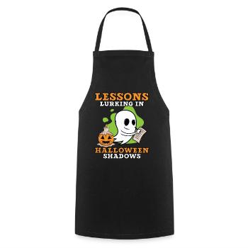 Lektionen, die in den Schatten von Halloween lauer - Kochschürze - Schwarz - Vorne - AI Model Male 185 dark (185cm)