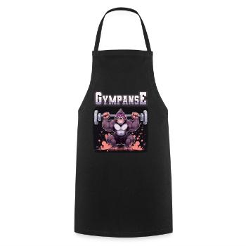 Gympanse Bodybuilding Weight Training Fitness Memes - Cooking Apron - black - Front - AI Model Male 185 dark (185cm)