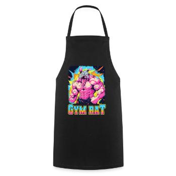 Gym Council Bodybuilding Weight Training Fun Fitness - Cooking Apron - black - Front - AI Model Male 185 dark (185cm)