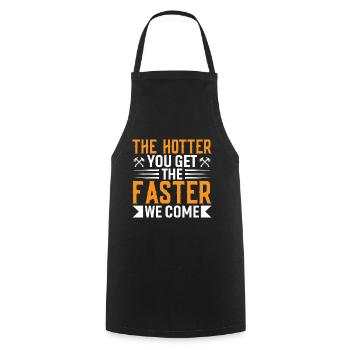 Plus il fait chaud, plus vite nous - Tablier de cuisine - noir - Devant - AI Model Male 185 dark (185cm)