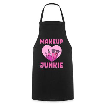 Makeup Junkie Kosmetischer Künstler - Kochschürze - Schwarz - Vorne - AI Model Male 185 dark (185cm)