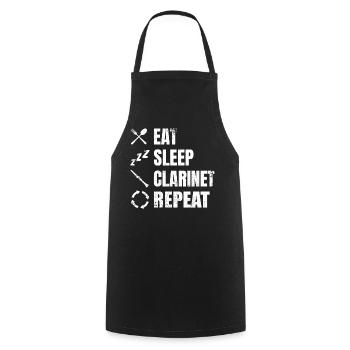 Routine clarinette - Tablier de cuisine - noir - Devant - AI Model Male 185 dark (185cm)