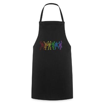 Radiologue LGBT Rainbow Radiographe Radiologue - Tablier de cuisine - noir - Devant - AI Model Male 185 dark (185cm)