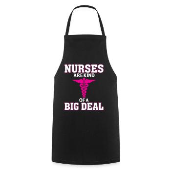 Nurses are a big deal - Cooking Apron - black - Front - AI Model Male 185 dark (185cm)