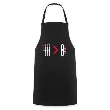 Manual Transmission Car Manual Gearbox Stick - Cooking Apron - black - Front - AI Model Male 185 dark (185cm)