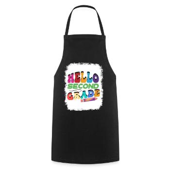 Zweite Klasse Rainbow Girls Jungen Lehrerteam 2. - Kochschürze - Schwarz - Vorne - AI Model Male 185 dark (185cm)
