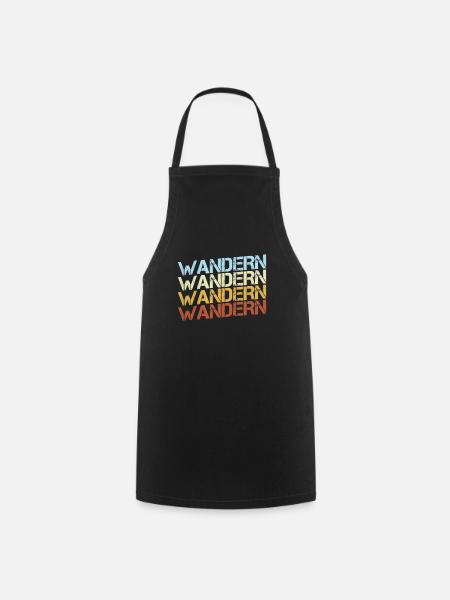 Wandern Retro - Kochschürze - Schwarz