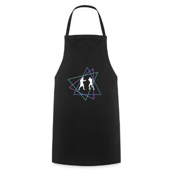 Boxe - Tablier de cuisine - noir - Devant - AI Model Male 185 dark (185cm)