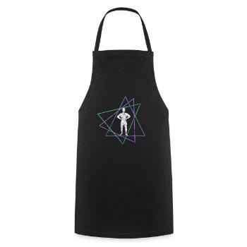 Culturisme - Tablier de cuisine - noir - Devant - AI Model Male 185 dark (185cm)