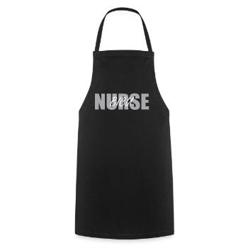 Burn nurse - Cooking Apron - black - Front - AI Model Male 185 dark (185cm)