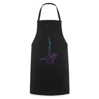 Aerial Yoga Luftakrobat Gymnastik Tänzer Aerial - Kochschürze - Schwarz - Vorne - AI Model Male 185 dark (185cm)