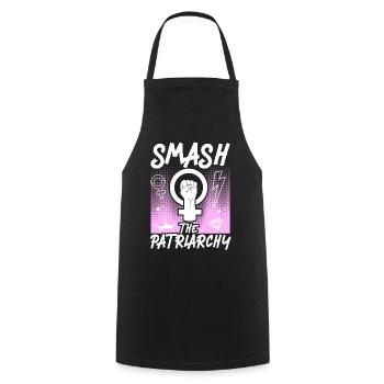 Feminist Smash Patriarchy - Kochschürze - Schwarz - Vorne - AI Model Male 185 dark (185cm)