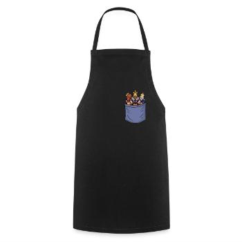 Chess Chest Pocket Player Grandmaster Queen Chess - Cooking Apron - black - Front - AI Model Male 185 dark (185cm)