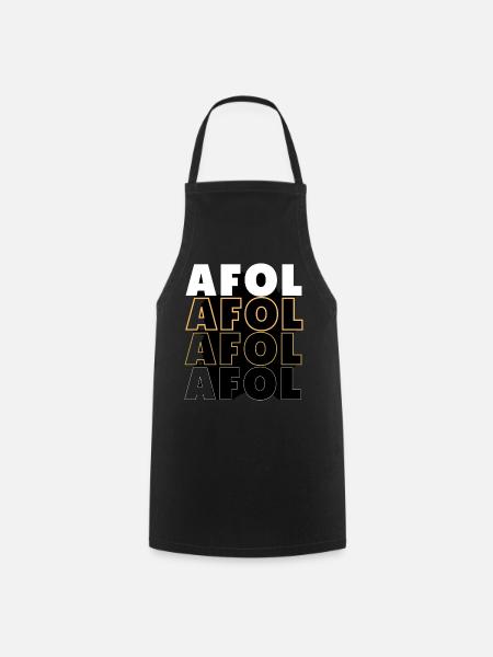 AFOL Vierfach Schriftzug - Kochschürze - Schwarz