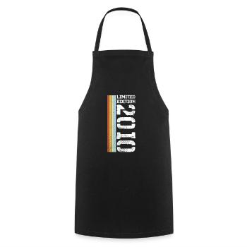 Limited Edition Retro 2010 - Cooking Apron - black - Front - AI Model Male 185 dark (185cm)