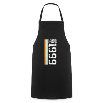 Limited Edition Retro 1999 - Cooking Apron - black - Front - AI Model Male 185 dark (185cm)