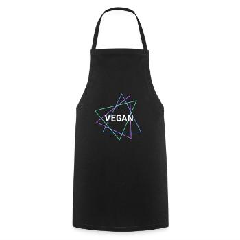 Vegan - Cooking Apron - black - Front - AI Model Male 185 dark (185cm)