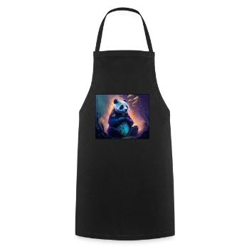 Panda Bear Friend Ailuropoda Melanoleuca Lover - Cooking Apron - black - Front - AI Model Male 185 dark (185cm)