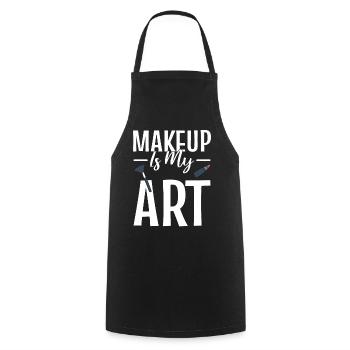 Makeup Is My Art Kosmetiker - Kochschürze - Schwarz - Vorne - AI Model Male 185 dark (185cm)