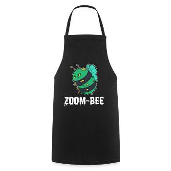 Zoom-bee Bienen Imker - Kochschürze - Schwarz - Vorne - AI Model Male 185 dark (185cm)