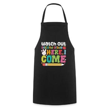 Zweite Klasse Rainbow Girls Jungen Lehrerteam 2. - Kochschürze - Schwarz - Vorne - AI Model Male 185 dark (185cm)