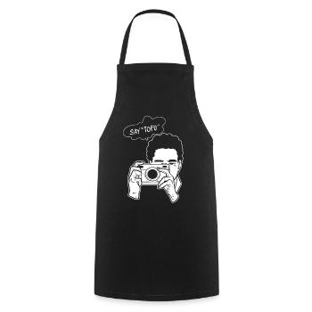 Say Tofu Vegan - Kochschürze - Schwarz - Vorne - AI Model Male 185 dark (185cm)