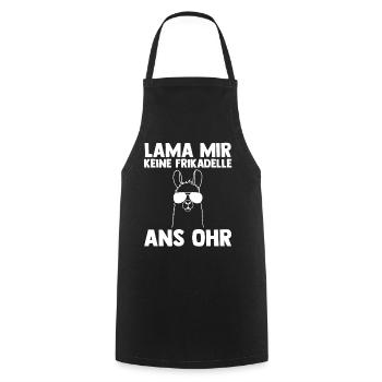 Lama - Kochschürze - Schwarz - Vorne - AI Model Male 185 dark (185cm)