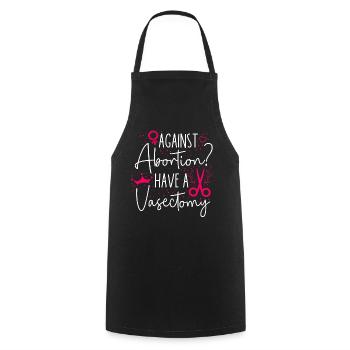 Féministe contre l’avortement ? Avoir un - Tablier de cuisine - noir - Devant - AI Model Male 185 dark (185cm)