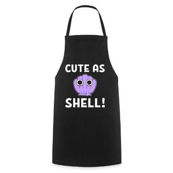 Sea Shell Pun Conchologe - Kochschürze - Schwarz - Vorne - AI Model Male 185 dark (185cm)