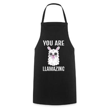 You Are Llamazing Lama - Kochschürze - Schwarz - Vorne - AI Model Male 185 dark (185cm)