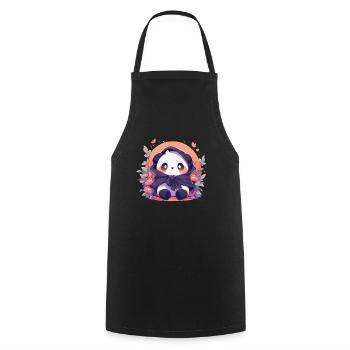 Panda Pandas Pandabären Baby Panda Tiere - Kochschürze - Schwarz - Vorne - AI Model Male 185 dark (185cm)