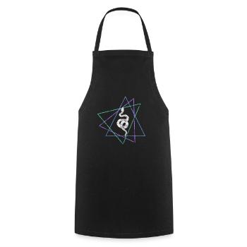 Snake - Cooking Apron - black - Front - AI Model Male 185 dark (185cm)