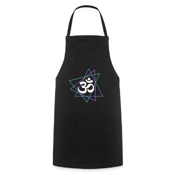 Méditation - Tablier de cuisine - noir - Devant - AI Model Male 185 dark (185cm)