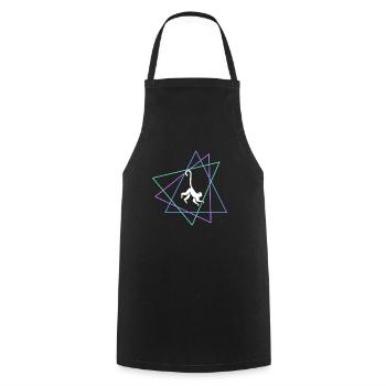 Singe - Tablier de cuisine - noir - Devant - AI Model Male 185 dark (185cm)