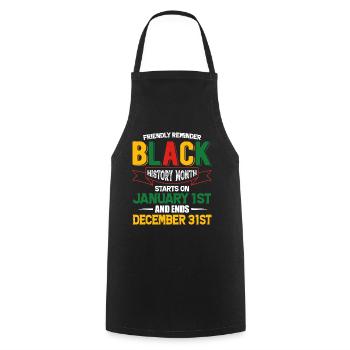 Black History Month Black History - Cooking Apron - black - Front - AI Model Male 185 dark (185cm)