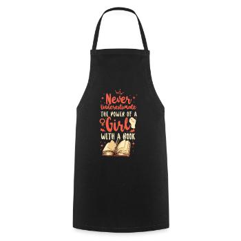 Feminist Never Underestimate The - Cooking Apron - black - Front - AI Model Male 185 dark (185cm)
